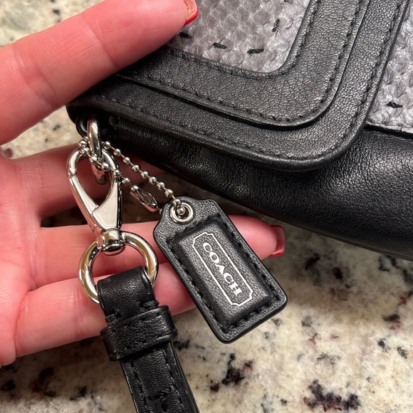 Coach Pinnacle Embossed Python Exotic Color Block Clutch/Wristlet EUC